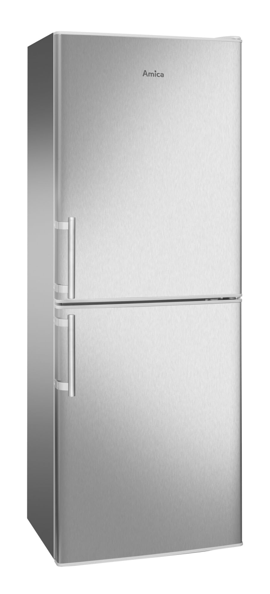 Amica Kühl-Gefrierkombination 138 L 148x52x59 cm KGC 384 111 E | 93 L Kühlteil, 45 L Gefrierteil, Automatische Abtauung, LED Beleuchtung, Gemüseschublade, 3 Gefrierschubladen, Eiertablett