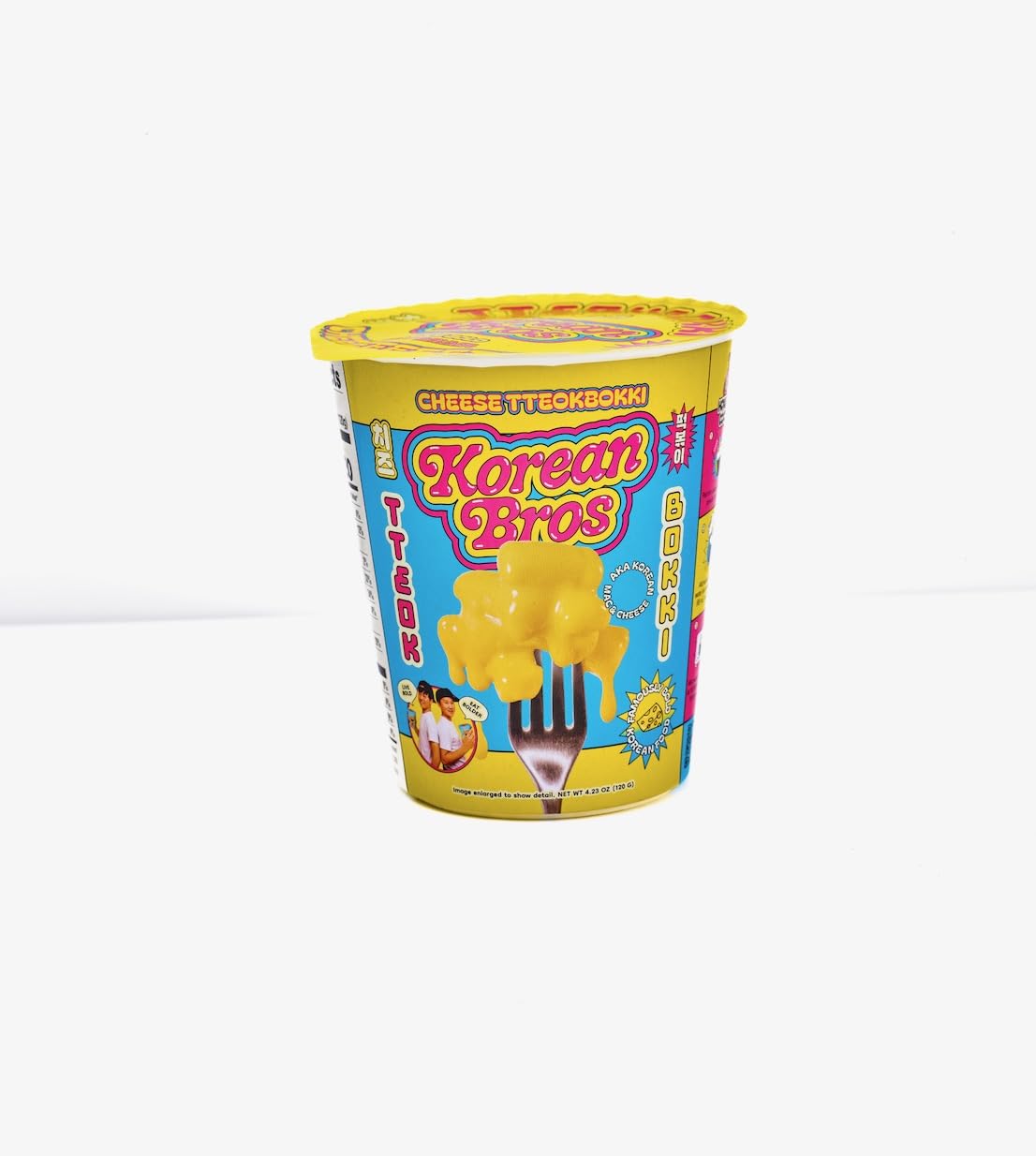 Korean Bros Cheese Tteokbokki Cups (6 Pack) - Instant Tteokbokki Rice Cakes, Korean Street-Style Snack or Meal