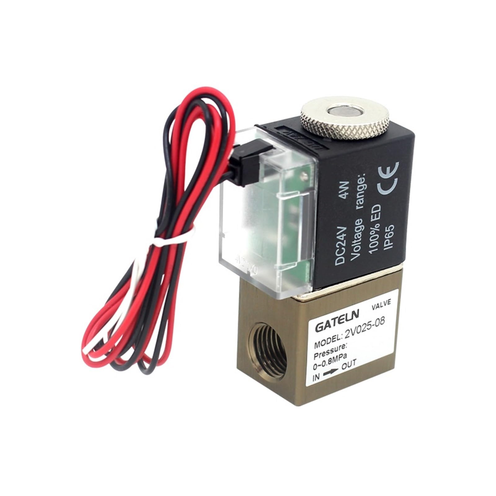 Électrovanne d'air 12V 2V025-08 vanne de régulation pneumatique 1/4" BSP 2 voies