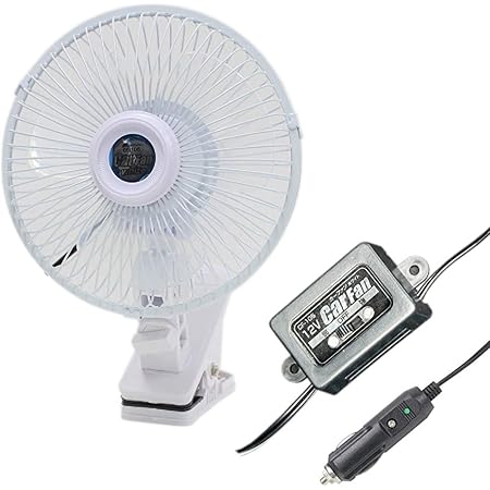 Amazon Co Jp Yuica 車用扇風機 小型 扇風機 レトロ調 自動首振り 静音 角度調整 省エネ 風量2段階 クリップ ビス止め2way取付け Dc12v Dc24v 強力な強風冷却ブロワー 車内換気 ミニ扇風機 車 バイク