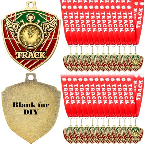 Loetere 12/24/36 Pcs 2.56 Award Medals Bulk with Neck Ribbon Sport Winner Medal Trophy for Team Tournaments Prize Gift Participation Competition Party Favor(36 Pcs Track and Field)