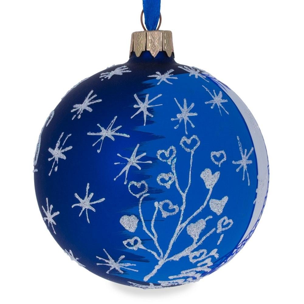 Bola de Navidad de Vidrio Torre Eiffel, París, Francia 3.25 Pulgadas