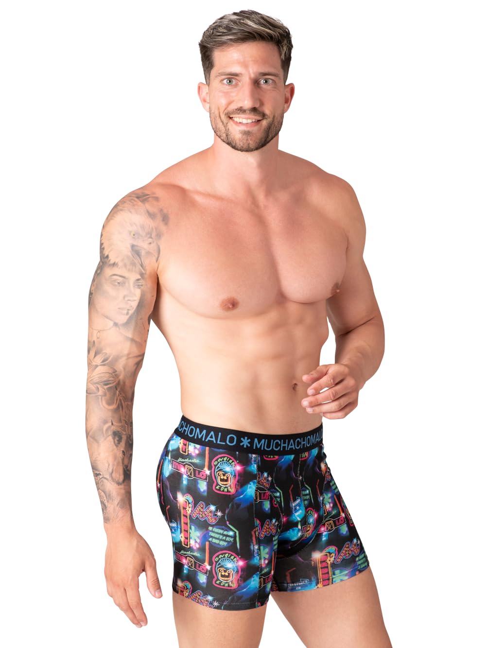 Muchachomalo Hombre Bóxer 12-Pack, Estampado, Algodón, Cinturilla Elástica