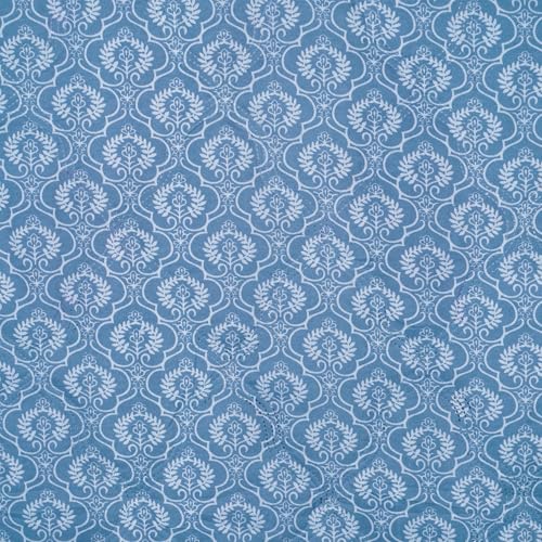 Image of Double Bed Comforter Blankets for Winter | Microfiber | 180GSM 220x250 cm | Light Blue & Pink & Houndstooth Pattern | Bedding Blanket for Winter Double Size | Dohar | Quilt | Duvet