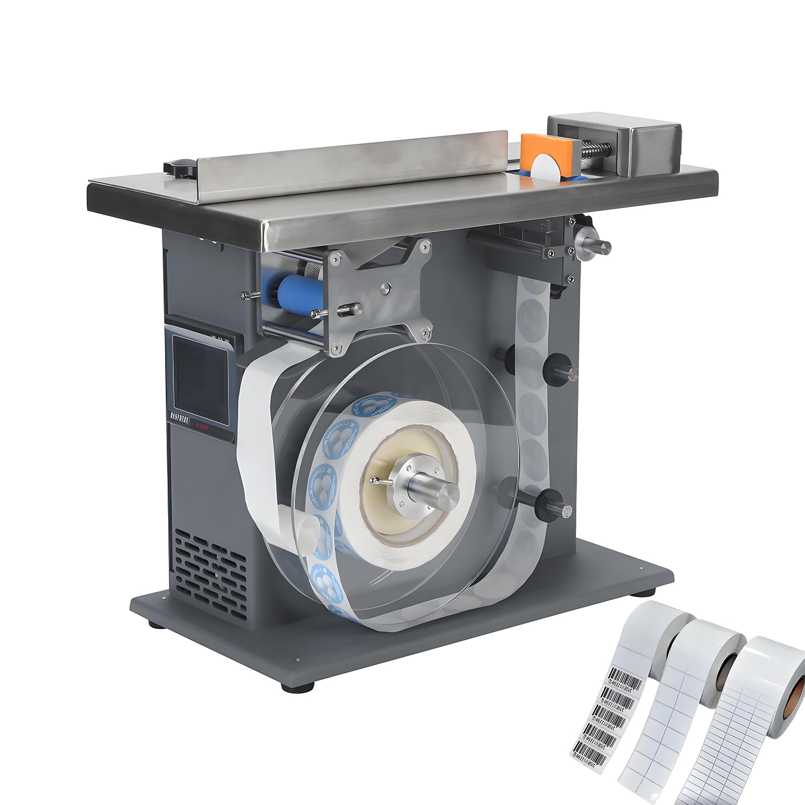 Applicateur d'étiquettes d'angle, étiqueteuse à angle droit avec écran tactile PLC, plage de 2,5 à 3 cm, haute compatibilité, pour joints d'étanchéité et anti-contrefaçon