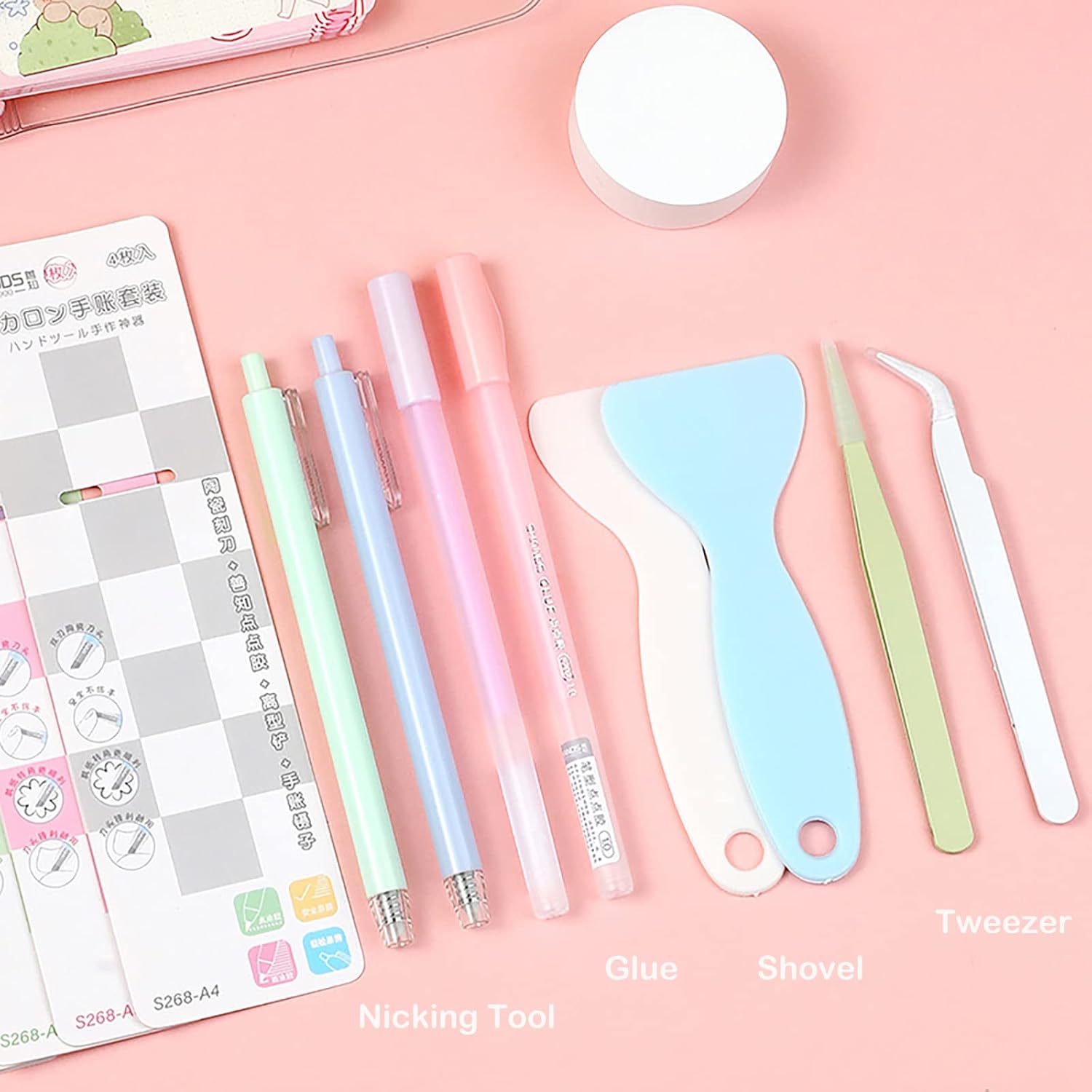 Doraking Scrapbooking Tools with Glue Tweezer Shovel Cutter Pen for Crafting, Scrapbooking, Card Making, Paper Crafts