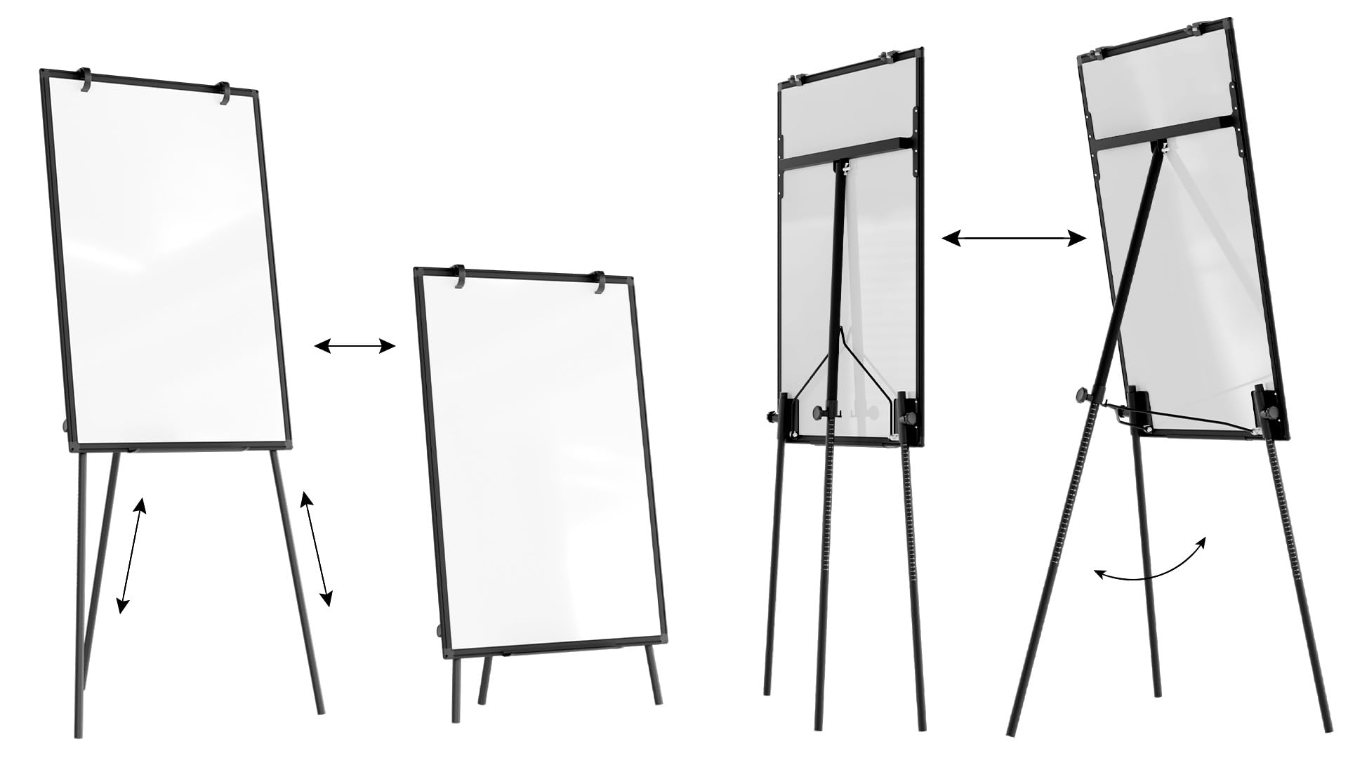 ALLboards Lavagna portablocco magnetica cancellabile 90x60cm nera