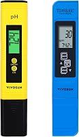 VIVOSUN pH és TDS Mérő Készlet - Nagy Pontosságú Toll Típusú pH Mérő 3-in-1 TDS EC Hőmérséklet Mérővel Kerti Tavakhoz 1