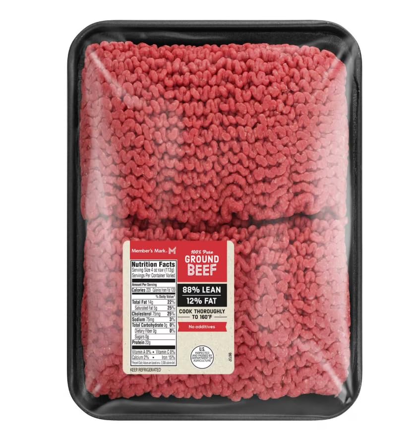 Florida Ground Beef , 88/12 ground beef with no artificial ingredients or additives , Always fresh, never frozen , Try it in recipes like stuffed green peppers, spaghetti sauce, or hamburgers , 22g protein per serving 5.5 pound ..