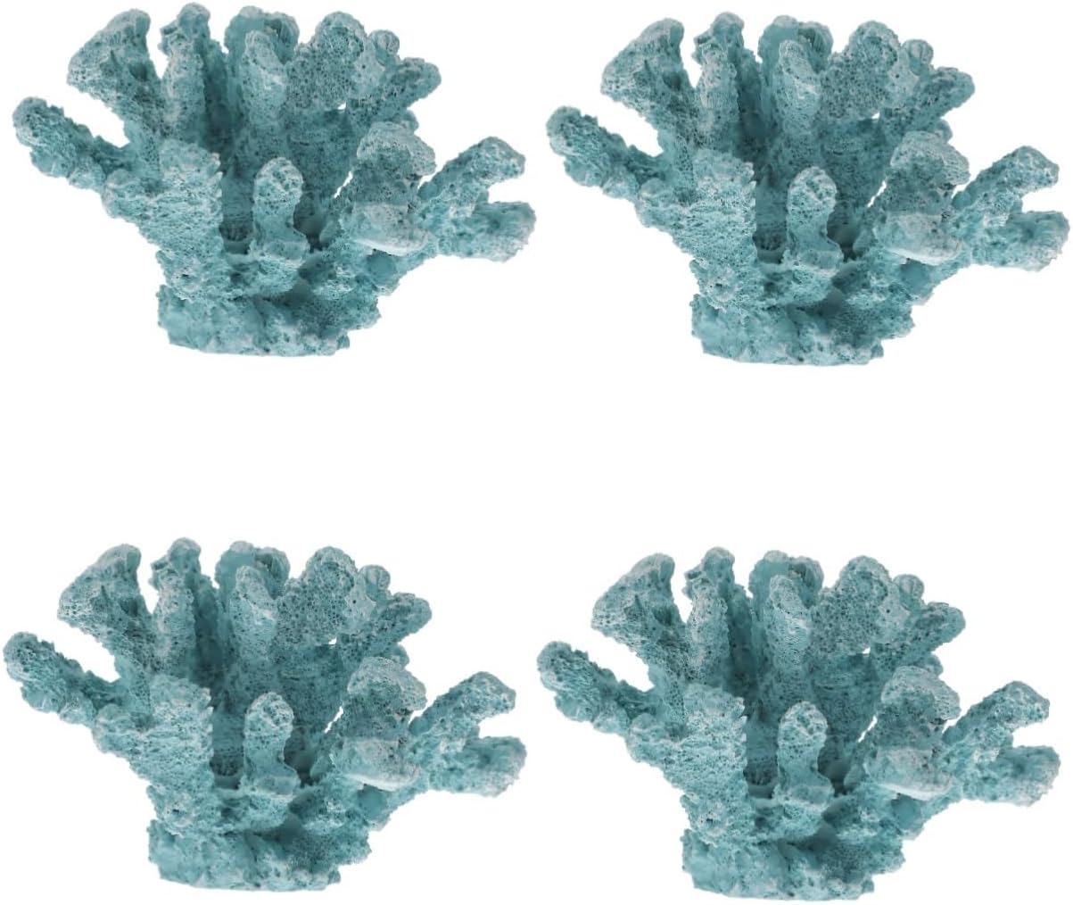 Coral Decorations 4pcs Fish Tank Coral Ornaments Coral Reef Decor Small Fish Tank Decor Decor DIY Aquarium Coral Dinner Table Decor Plant Coral Adornment Resin