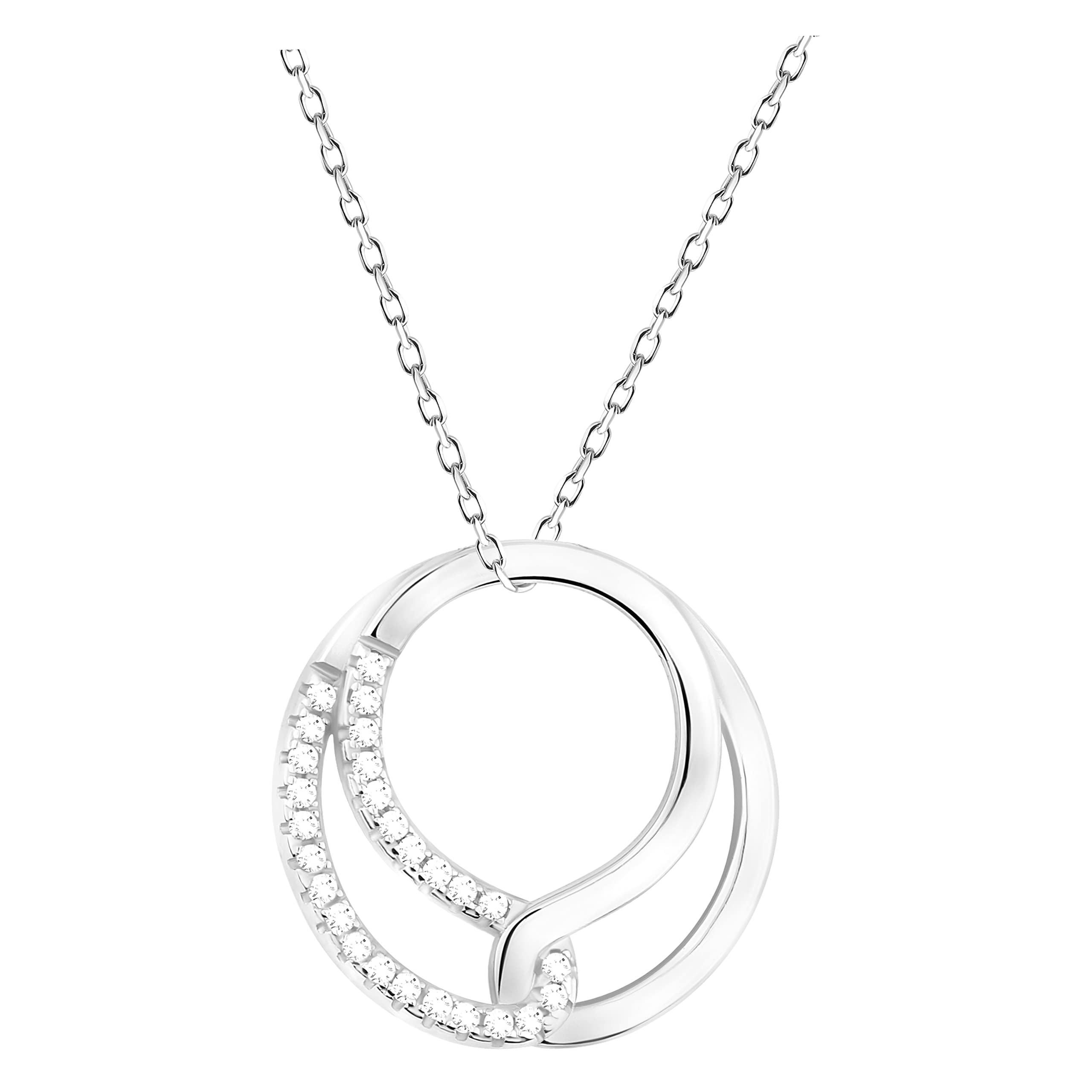 Collar Sofía Plata, Circonita, Círculo Collar Sofía Plata, Circonita, Círculo