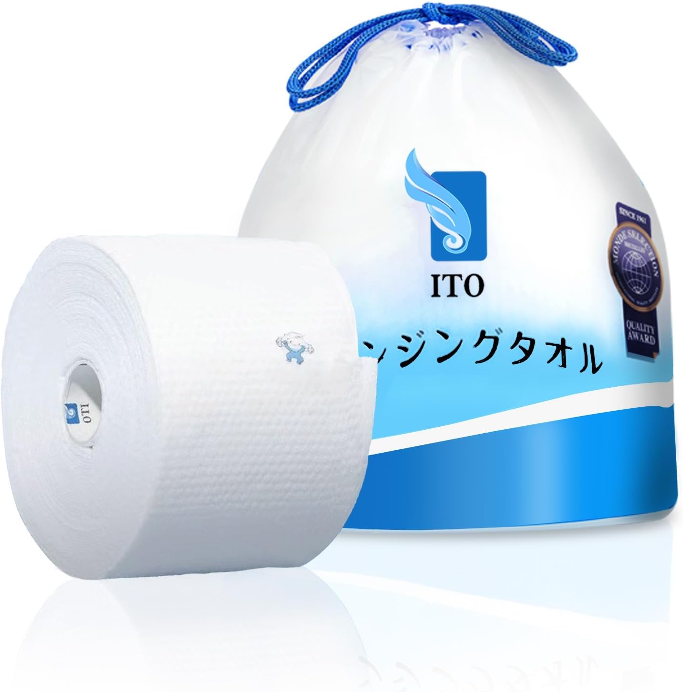 ITO Disposable Face Towel, 70 Count Biodegradable Facial Tissue, Ultra-Soft & Thick Cleansing Towels for Sensitive Skin, Makeup Remover Dry Wipes (1 Pack)