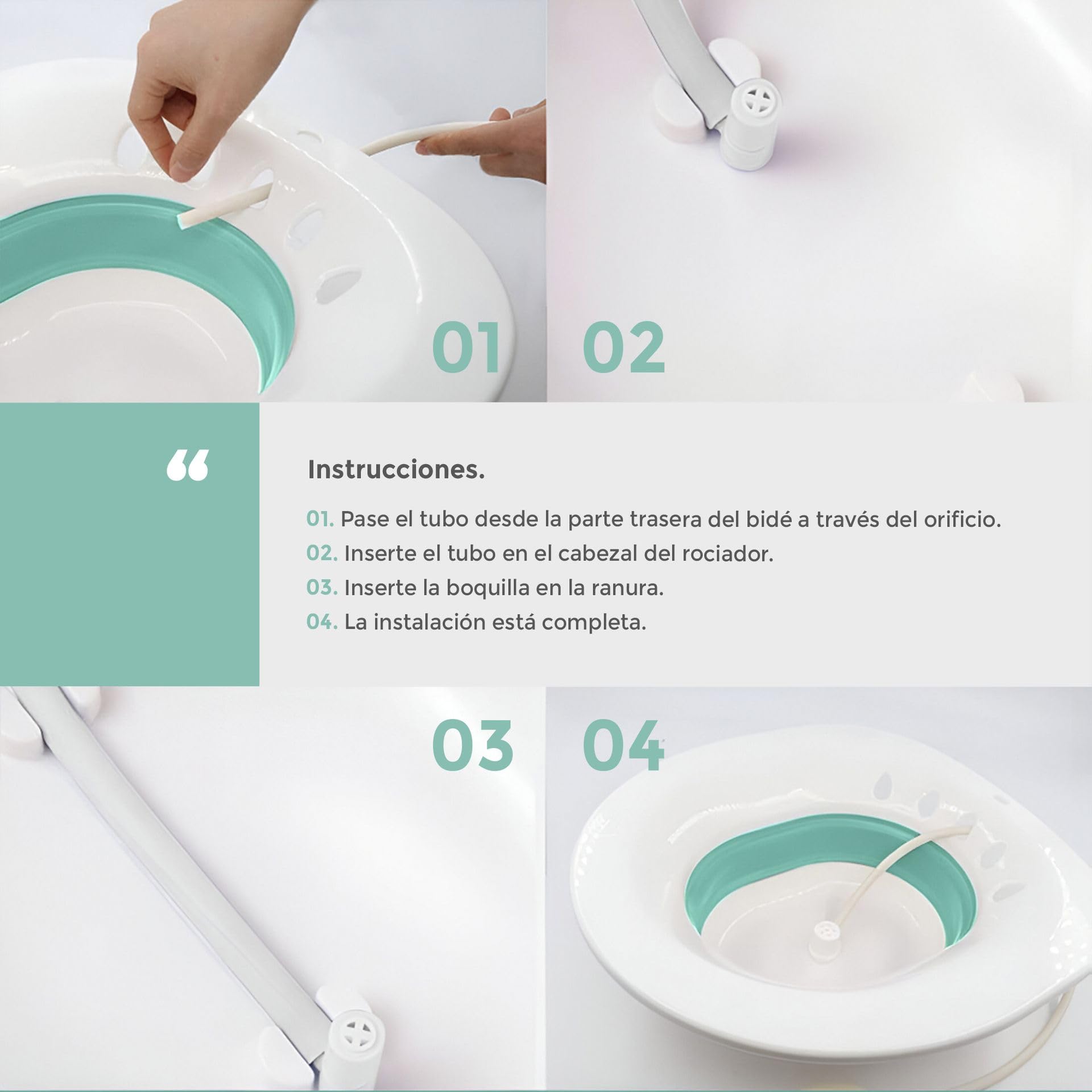 Bidet Portátil para el WC con Bomba y Gancho –,Baño de asiento para inodoro, Antideslizante, Soporta 130 kg, Diseño Ergonómico, Hemorroides, Embarazadas, cuidado postparto-Tratamiento Del Perineo