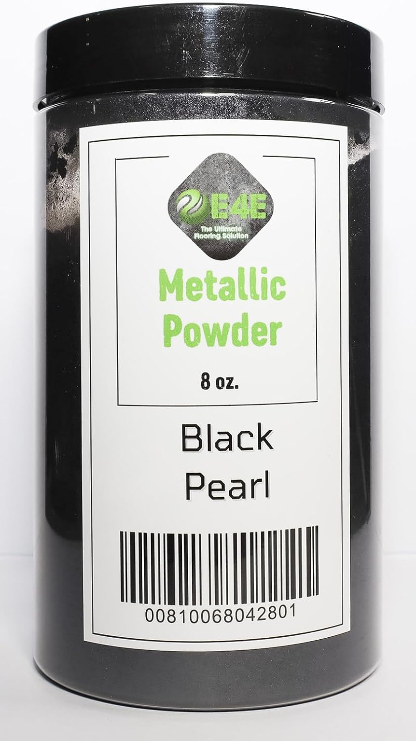 E4E 8 oz. Metallic Pigment Powder- Resin Floors-Countertops-Craft Projects-Tumblers Glitter White