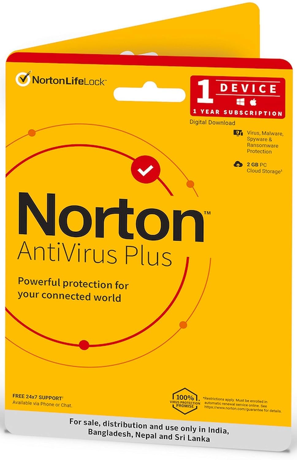 Norton Antivirus Plus | 1 User 1 Year |Also Includes Smart Firewall, Password Manager & 2GB PC Cloud Back Up| PC or Mac | Product Key | No CD (B0CN5XGTCP) Amazon Price History, Amazon Price Tracker