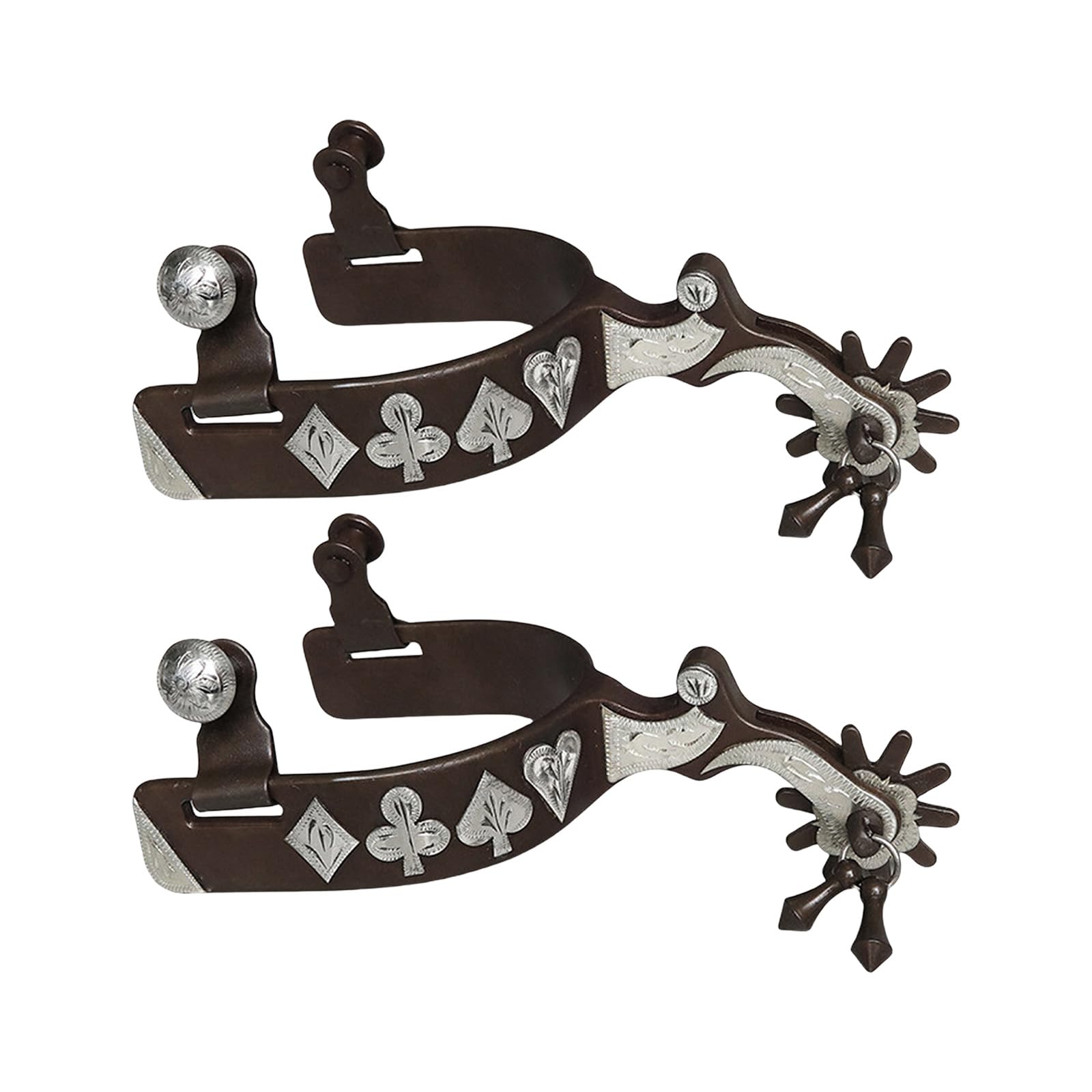 Handgefertigte Metallsporen Mit Deutscher Silber Western Antik Optik. Haltbarkeit Horsebacks Horsemanship Gear Western Horsemanship