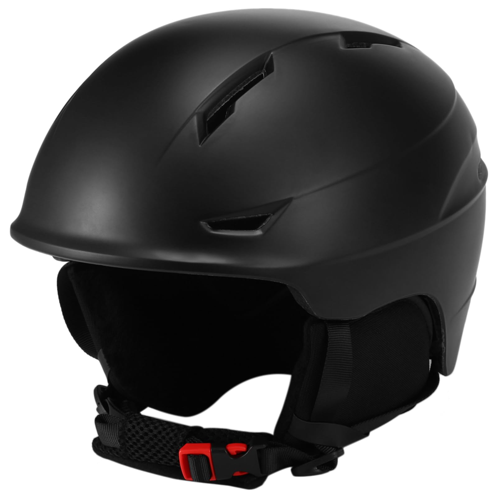 Kavolet Casque de snowboard pour adulte, casque de ski pour homme/femme avec cache-oreilles amovibles Casque de ski de sécurité avec lunettes de protection Sangles fixes Ski professionnel Casque de