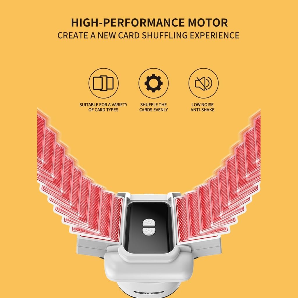 Automatic Card Shuffler Electric Shuffling Machine for 4 Decks Low Noise Rechargeable & Portable Shuffler Machine for Poker UNO Blackjack