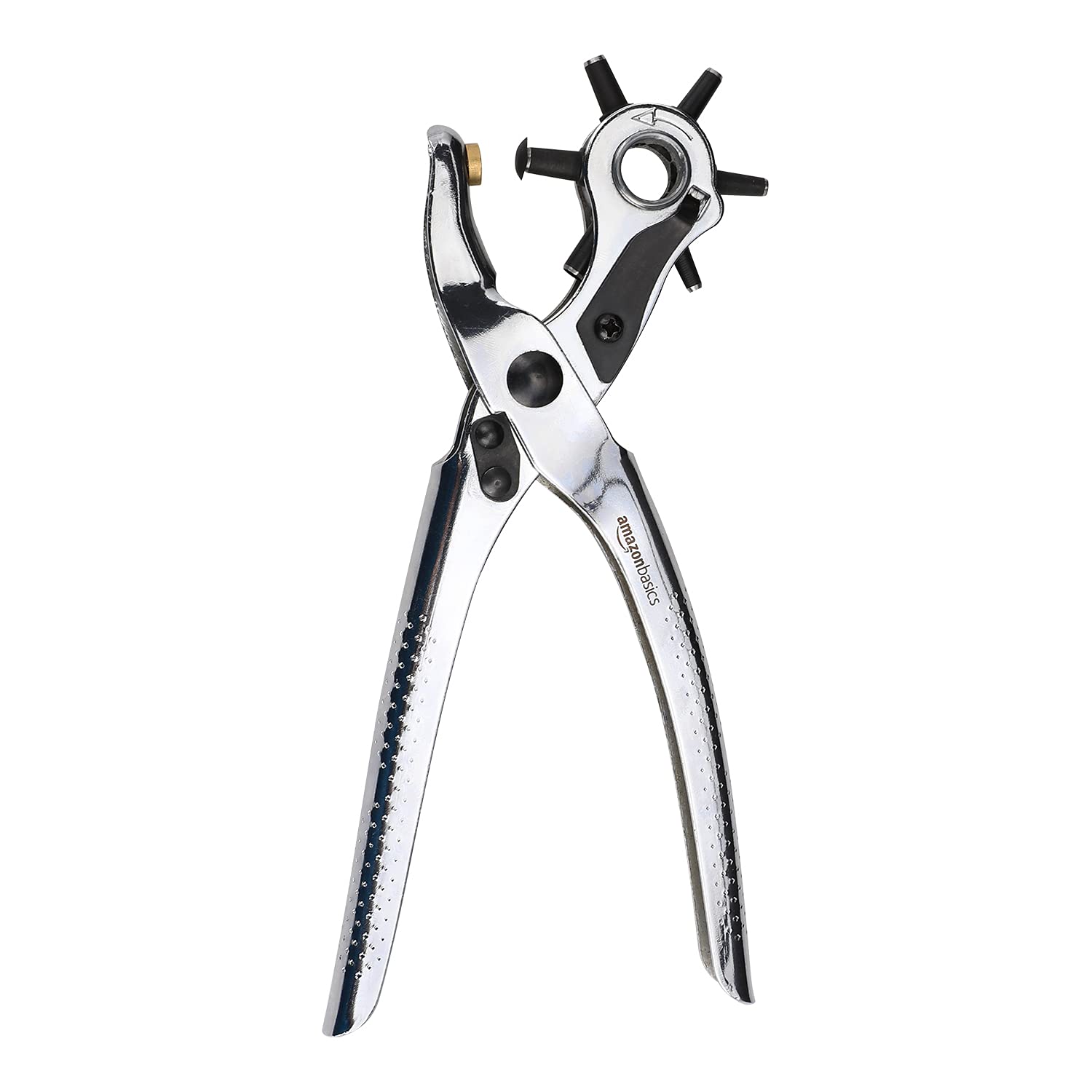 Amazon Basics Leather Hole Punch Set, Rotary Puncher, Multi Hole Sizes Maker Tool