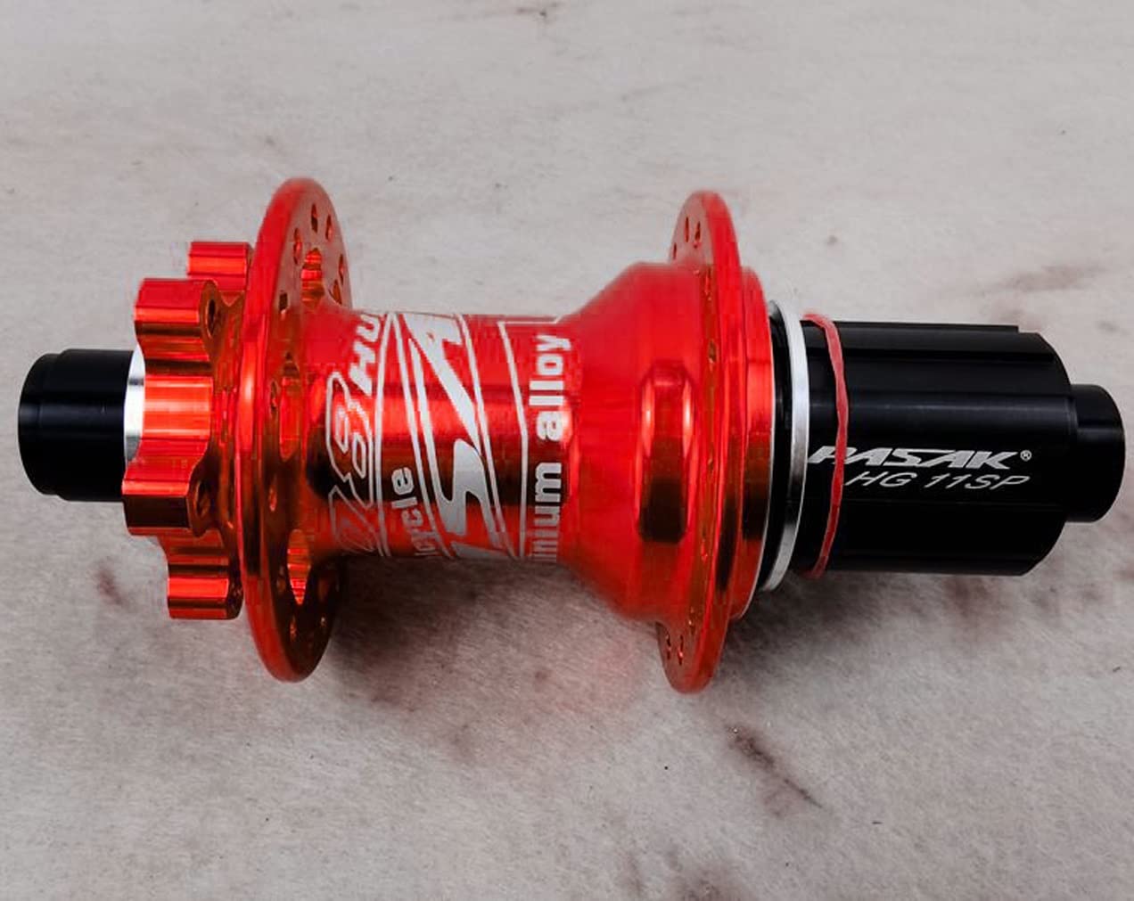 Piasty rowerowe MTB 32-otworowa piasta z hamulcem tarczowym przednia tylna oś przelotowa 100/142 mm zestaw łożysk rowerowych do kasety 7 8 9 10 11 12 prędkości (kolor: czerwony 100/142 mm)