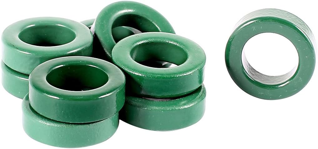10 Pcs Metal Round 14mm Inside Dia Ring Transformer Inductor Ferrite Toroid Cores Green