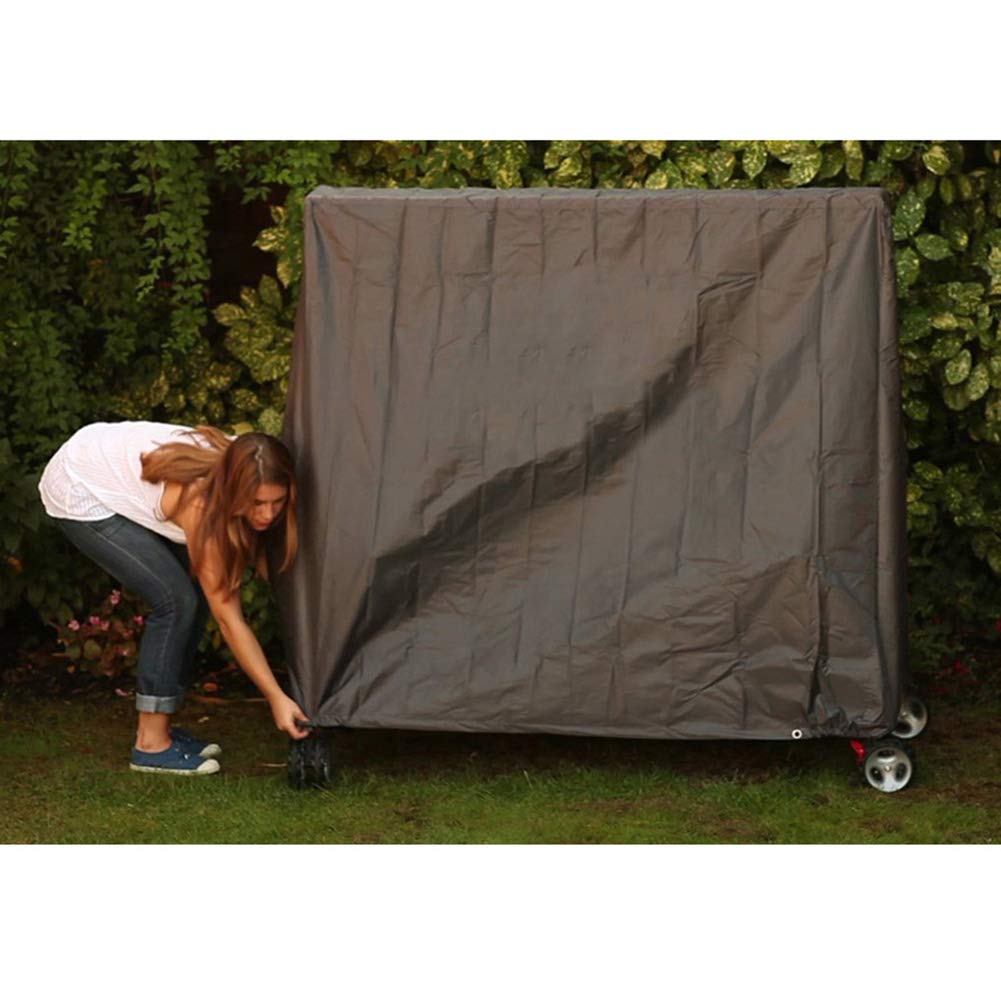 STTC Copertura Protettiva per Tavolo da Ping Pong, Impermeabile A Prova di Polvere Pieghevole Copritavola da Ping Pang, 155x75x150cm,Beige