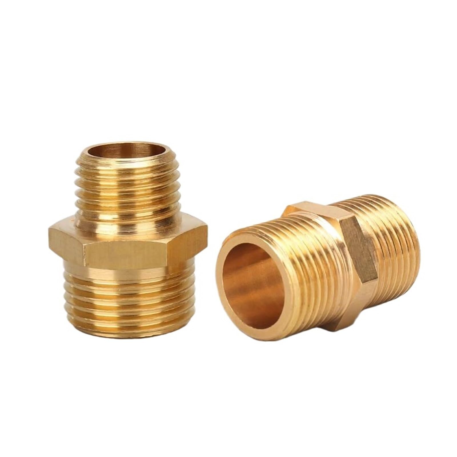DeVow M8 M10 M12 M14 M16 M18 M20 1/8" 1/4" 3/8" 1/2" BSP Male Thread Nipple Pipe Fitting Connector Reducer(M18x1.5)