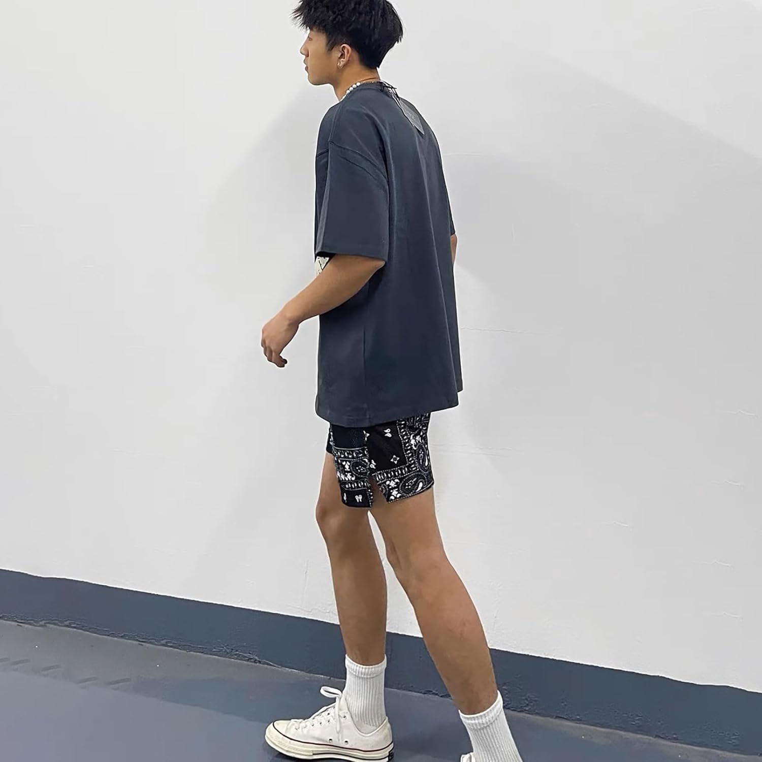 BOOMLEMON Mens Paisley Shorts Mesh Graphic Print Retro Casual Shorts Athletic Gym Basketball Running Short Pants - Image 7