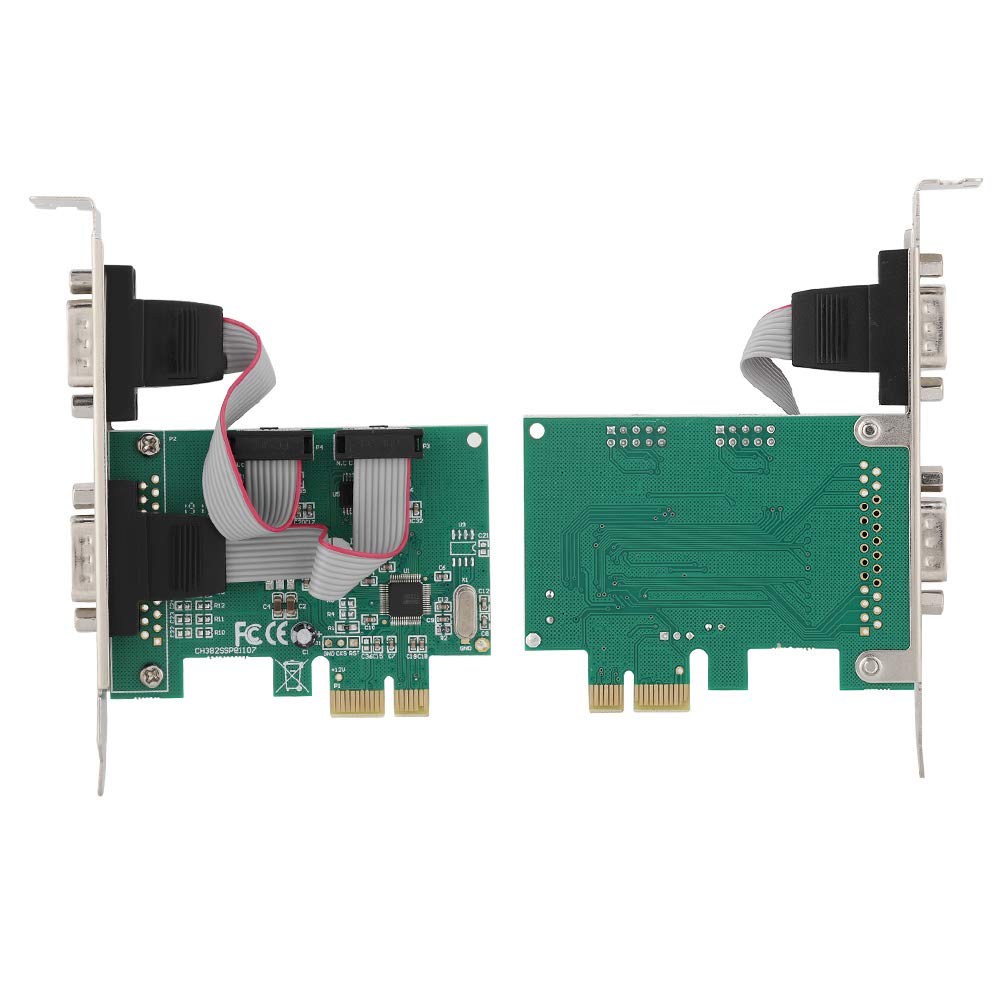 Carte PCI Express, 2 Ports RS-232 Port série COM vers PCI-E PCI Express Card Network Server Adapter for 98SE/ME/2000/XP/Vista 10 32, PCI-E PCI Express
