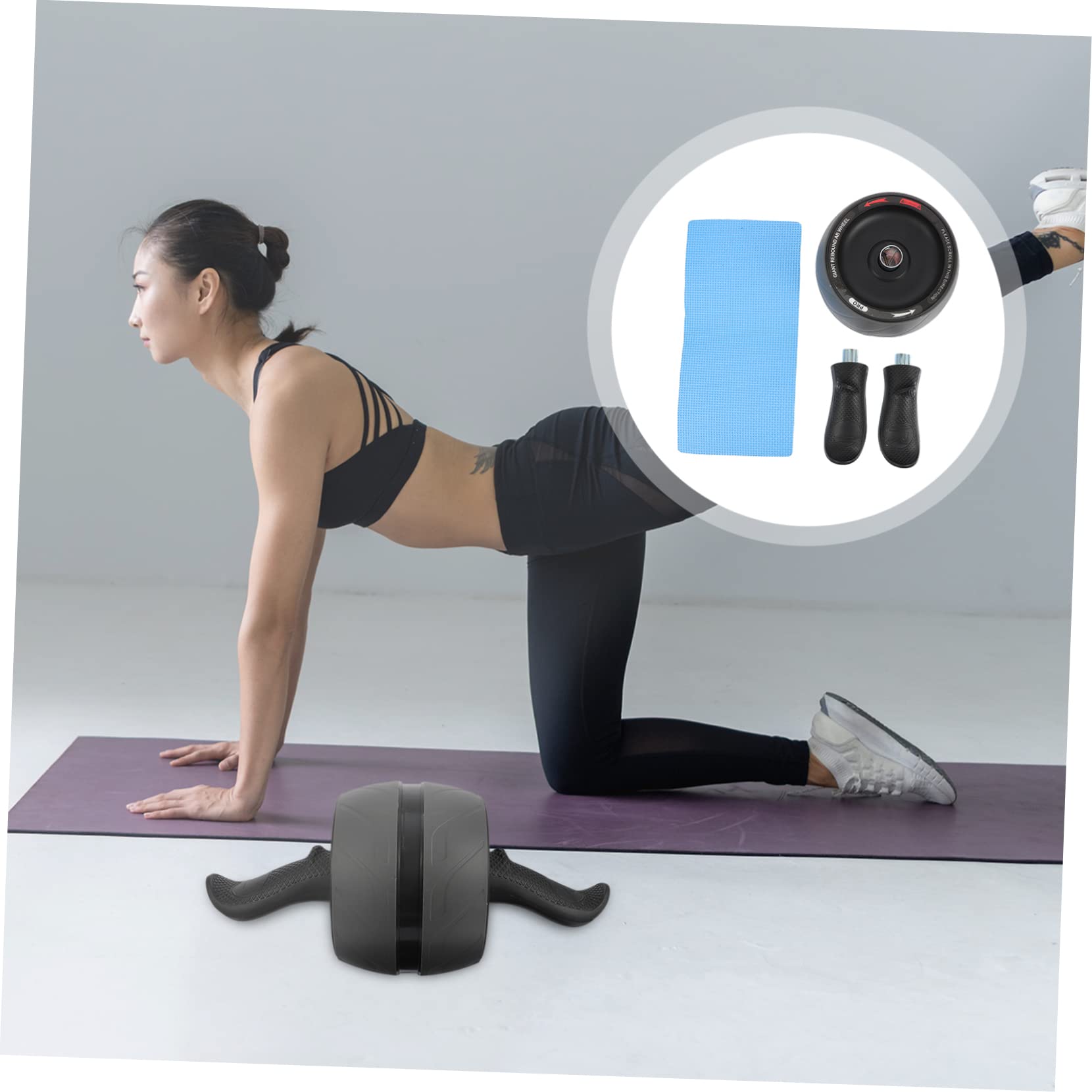 SUPVOX Equipo De Ejercicios Ruedas Para Abdominales Rebote Tabla Para Abdominales Rack Cuerda Para Saltar Colchoneta Para Abdominales Almohadilla Para Ruedas Para Abdominales Plataforma