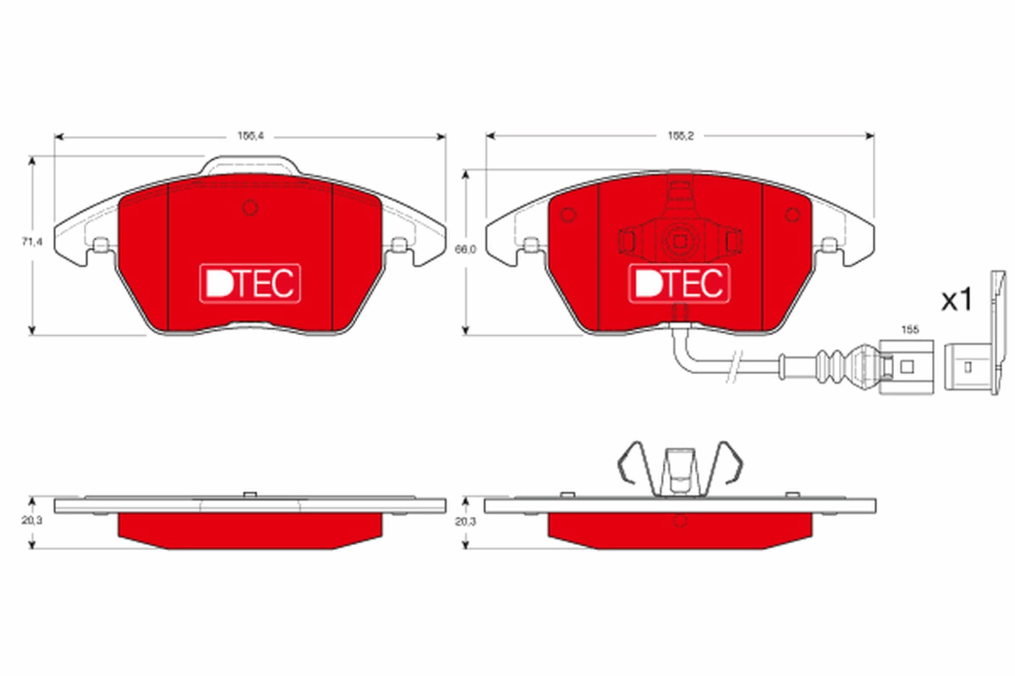 Trw GDB1550DTE Kit Pastiglie per Freno a Disco