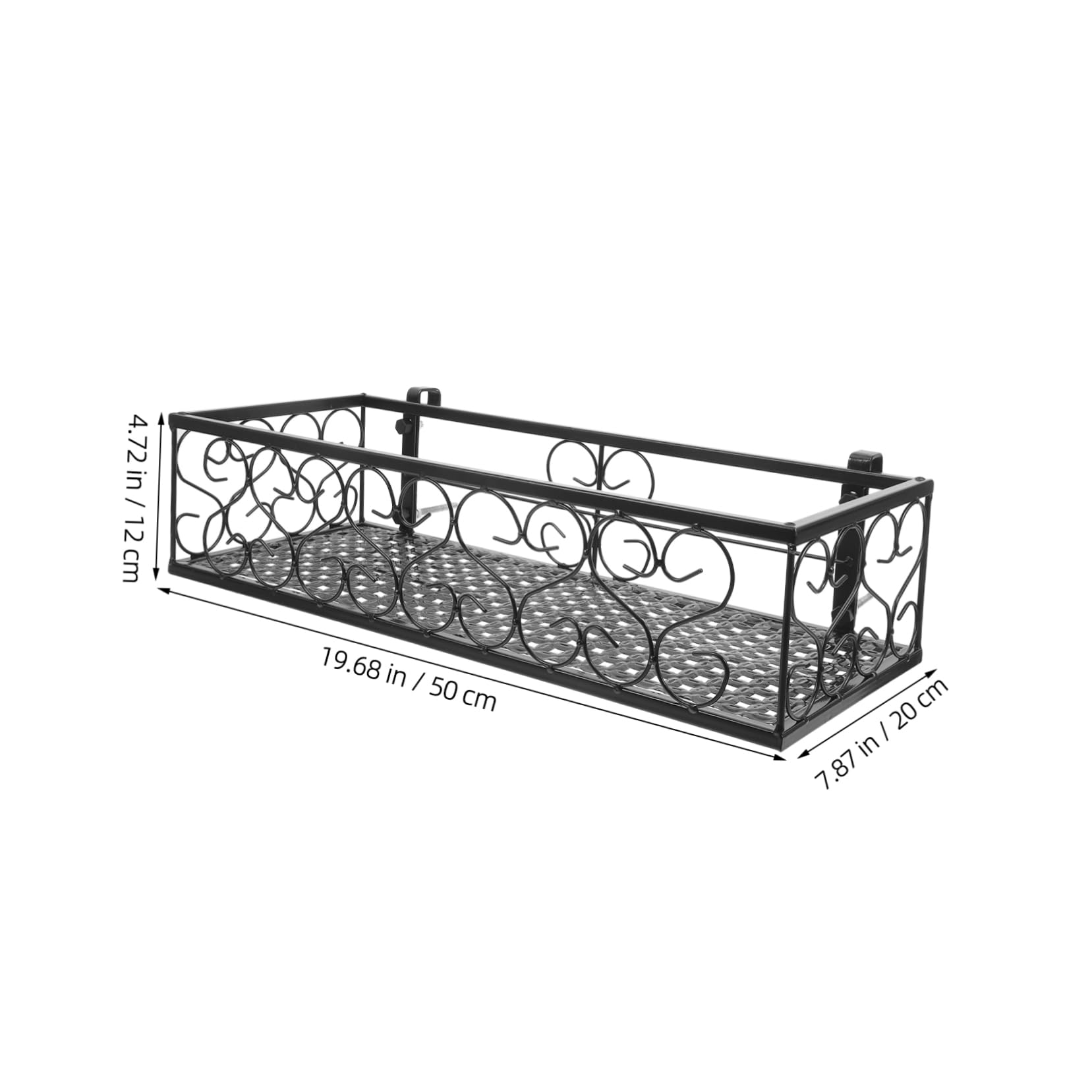 Toyvian Jardiniere Balcon Suspendue Panier Decoratif pour Plantes Support Fleurs Forme de Panier pour Clôture