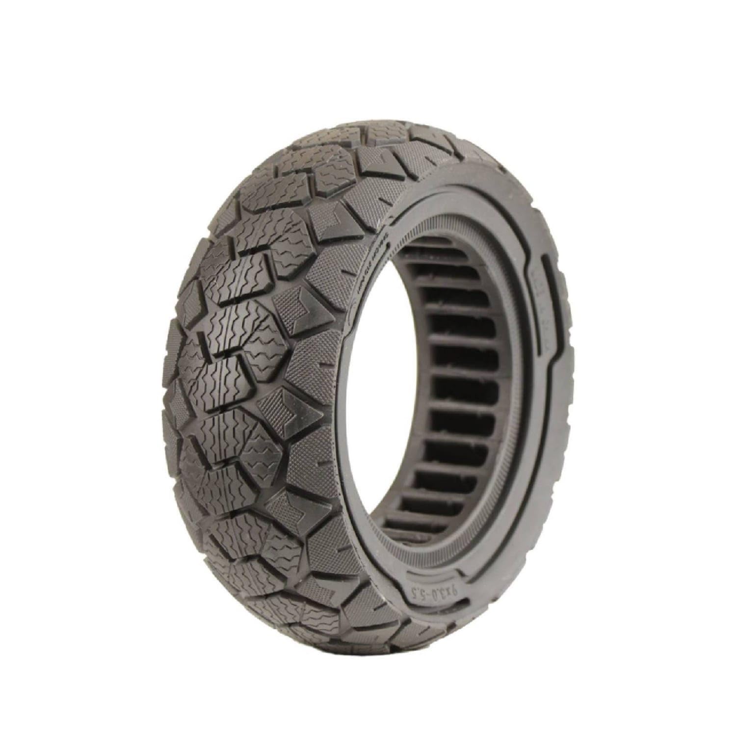 Grooved All-Terrain Solid Tire Puncture-Proof Scooter Tire with All-Terrain Tread Pattern Maintenance-Maintenance-Free Tubeless for Commuters, Daily Commuting, 9x30-55 Solid Tire-image-39