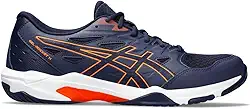 Tênis de vôlei masculino Gel-Rocket 11, Pavão/laranja chocante, 9.5 Wide