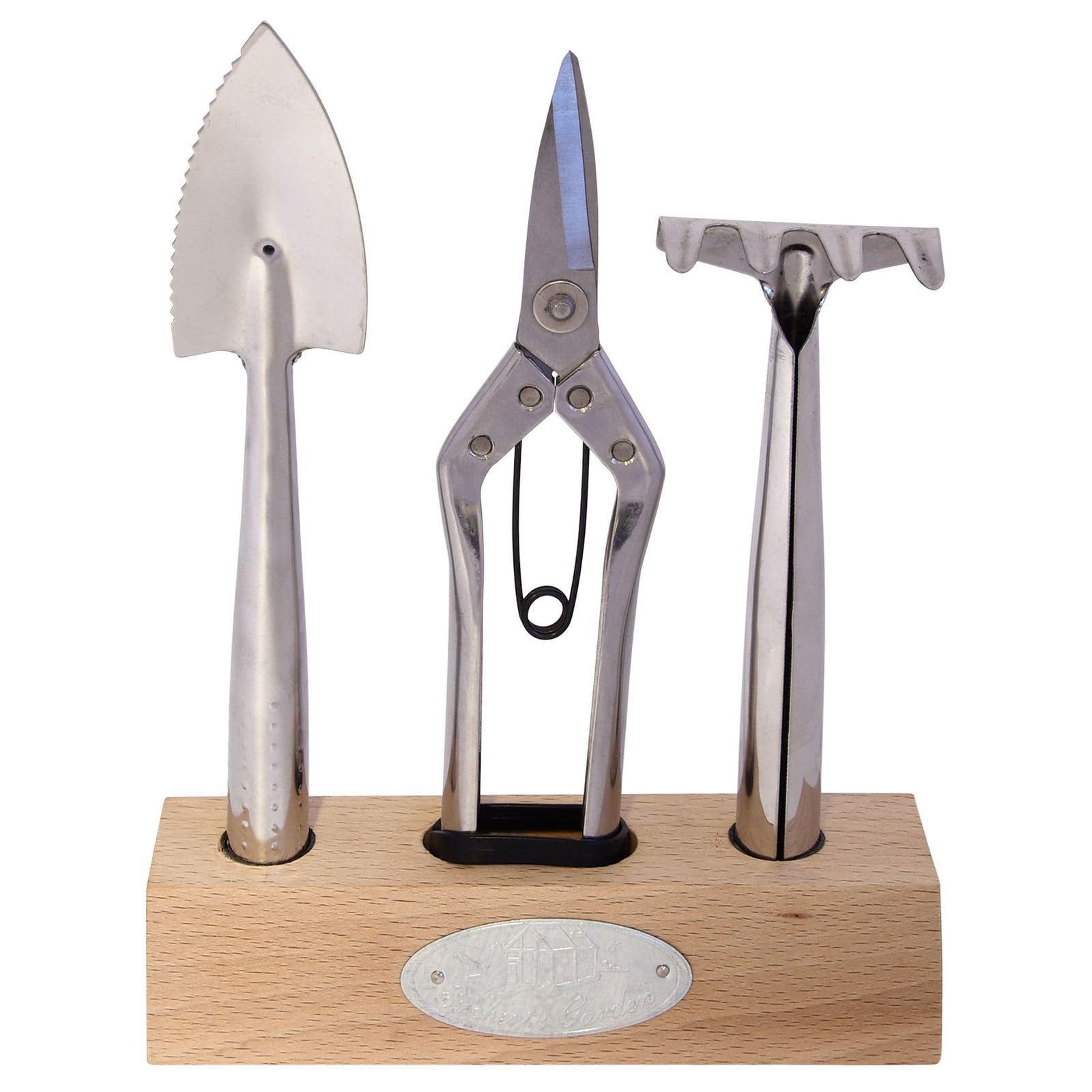 Outils de jardin d'intérieur durables Esschert Design 3 pièces en acier inoxydable