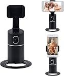 Wigearss Auto Face Tracking Tripod 360° Rotation, No App, Face Tracking Selfie Stick Phone Camear Mount Holder for Live Vlog Streaming Video YouTube TIK Tok [Black]