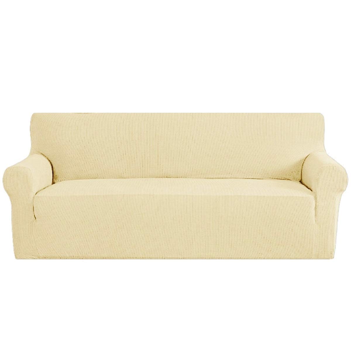 Housse de canapé imperméable et antifouling en tissu doux et confortable beige