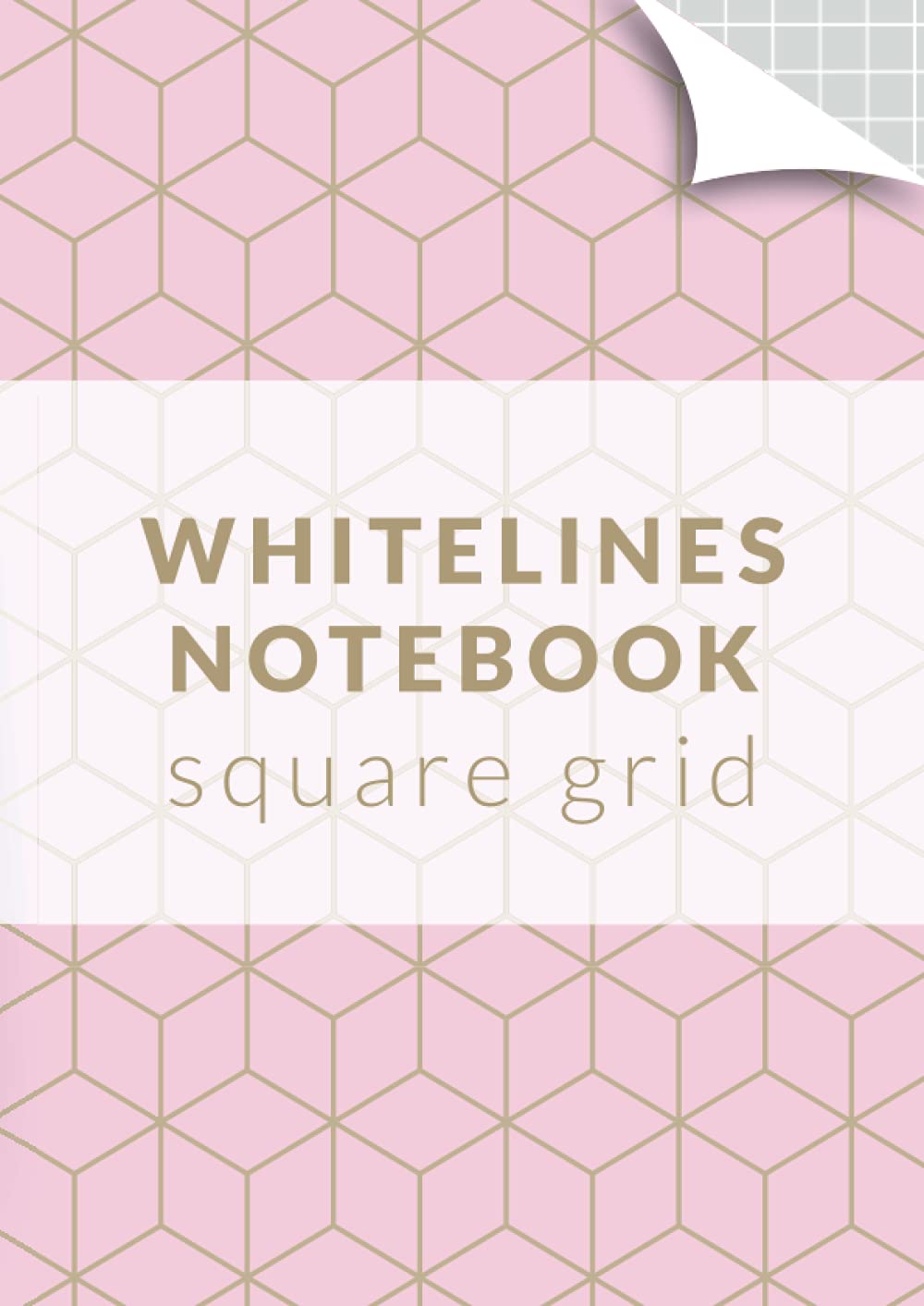 Whitelines notebook square grid: grey background white square pages for drawing writing engineer and journaling with marble cover