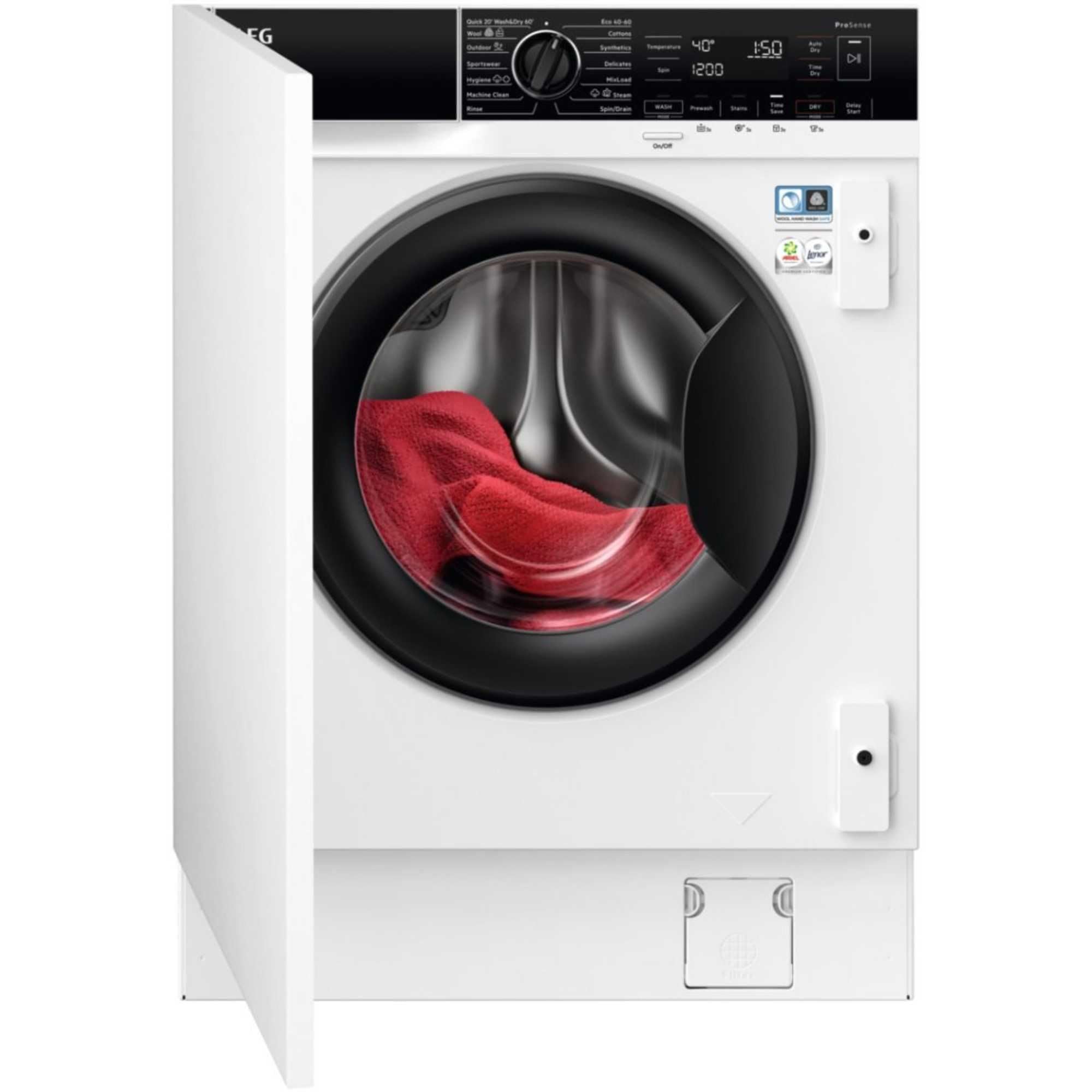 AEG L7WE74634BI 7000 ProSteam Built-In Condenser Washer Dryer