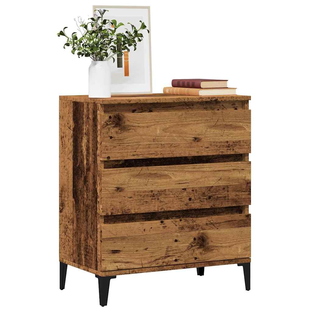 Dressoir 60x35x70 cm bewerkt hout wit | -nl
