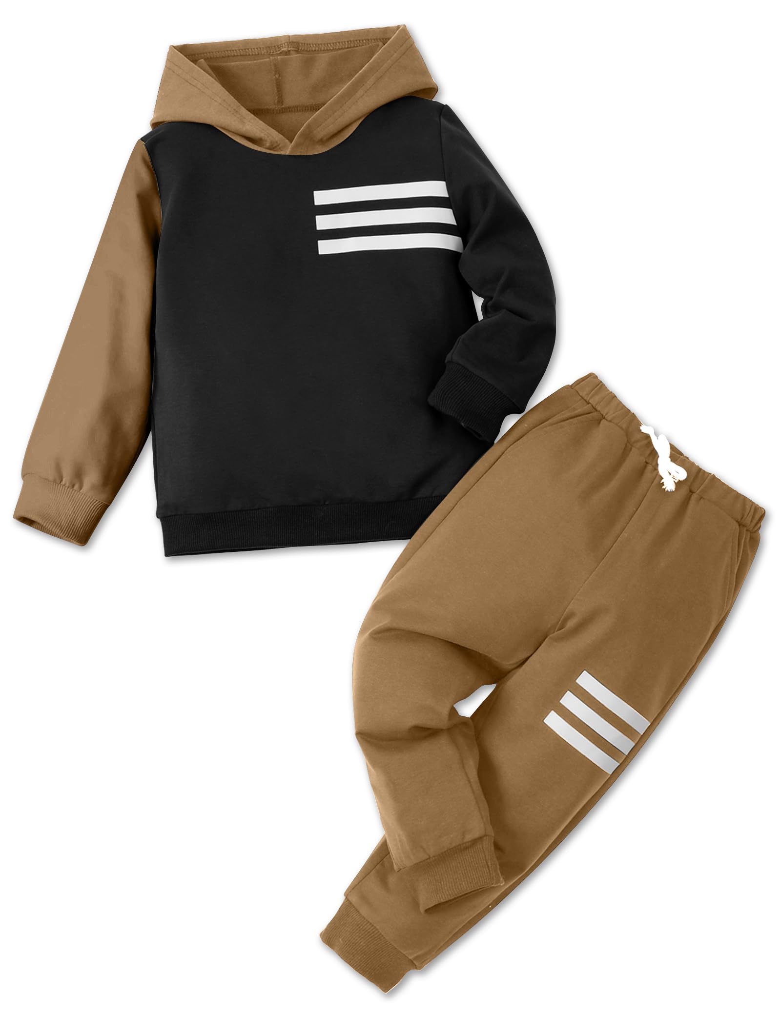 Toddler Boy Clothes Long Sleeve Hoodie Sweatsuits Tops and Pants 2Pcs Boys Fall Winter Outfits Set