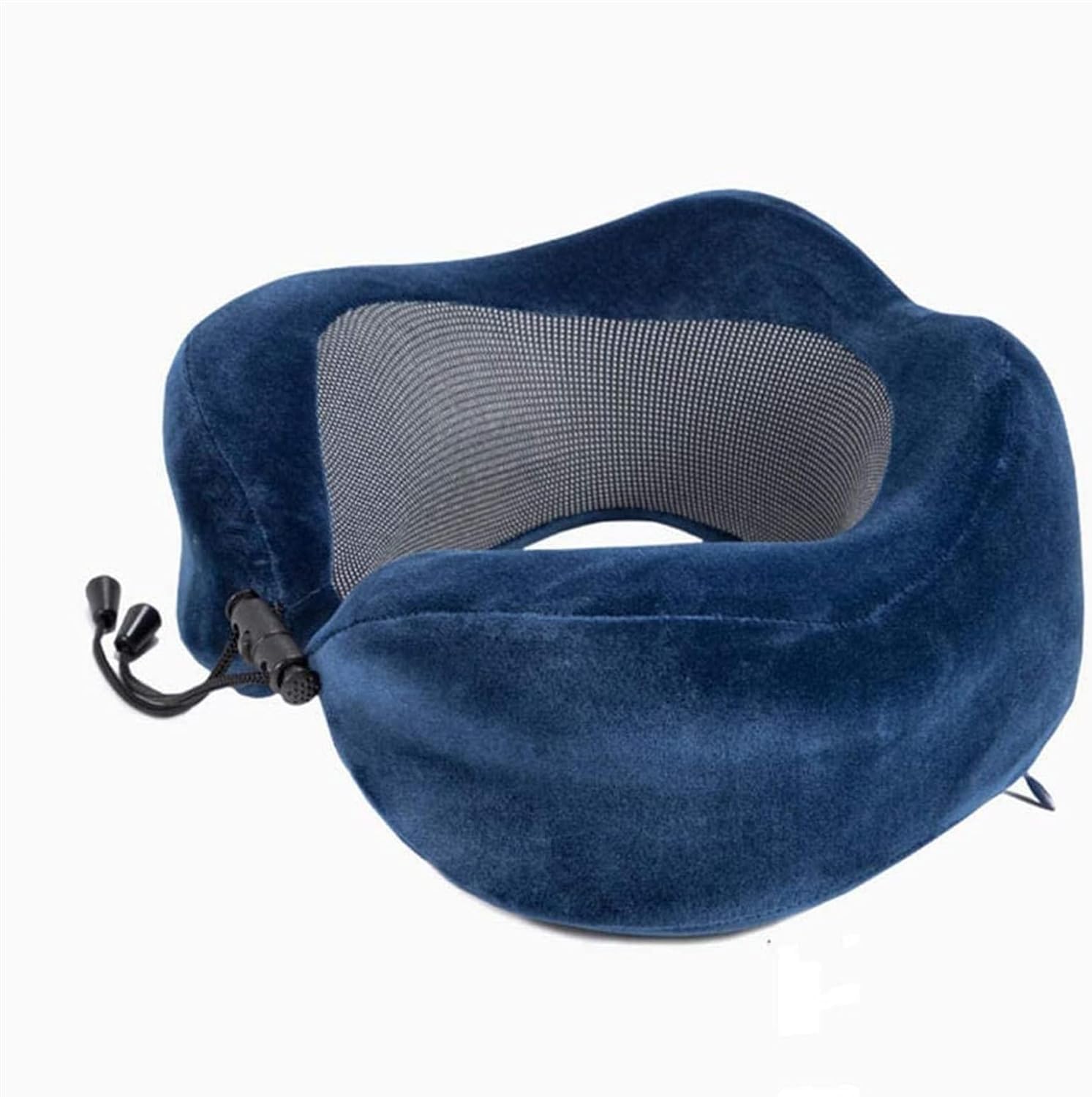 Cuscino da Viaggio in Memory Foam con Cappuccio, Cuscino for Il Collo a Forma di U con Fodera in Peluche, Ideale for Viaggi in Aereo e in Auto(Gray)