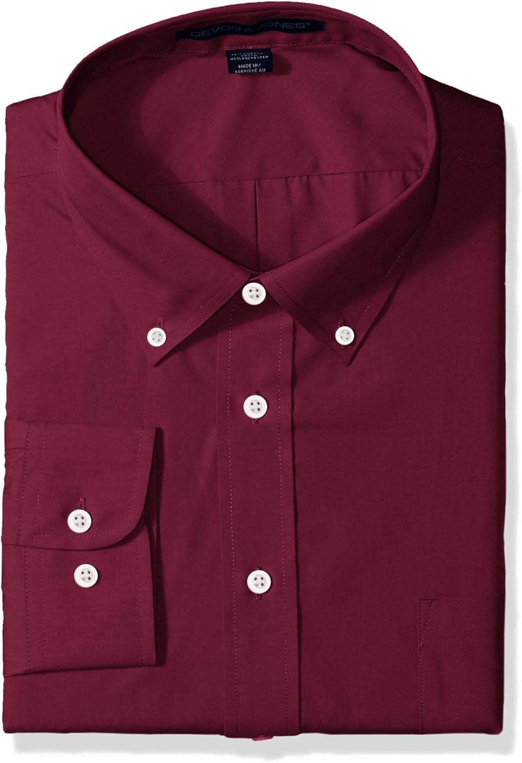 D & Jones Men's Solid Perfect Pima Interlock Polo XX-Large Burgundy