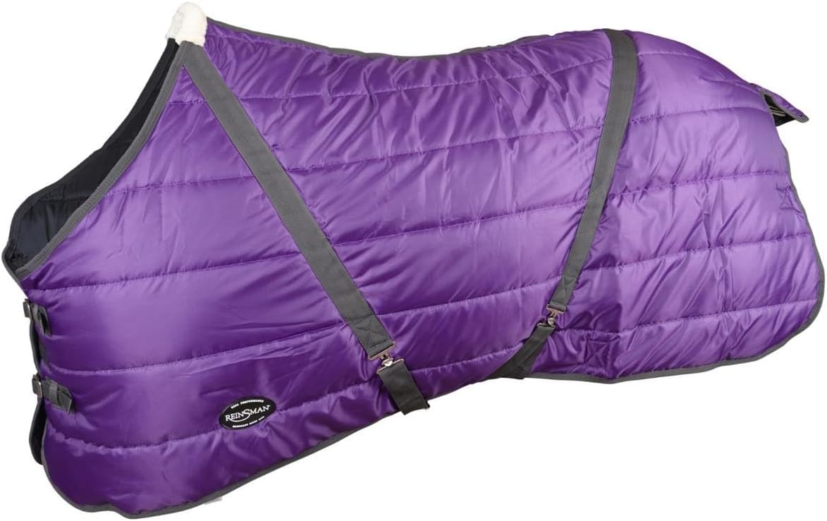Reinsman Classic Quilted Winter Stable Horse Blanket | Lightweight 450 Denier Top & 250 Gram Fill | Fleece-Lined Neck & Breathable Nylon Lining | 2 Criss-Cross Belly Straps | Stainless-Steel Hardware