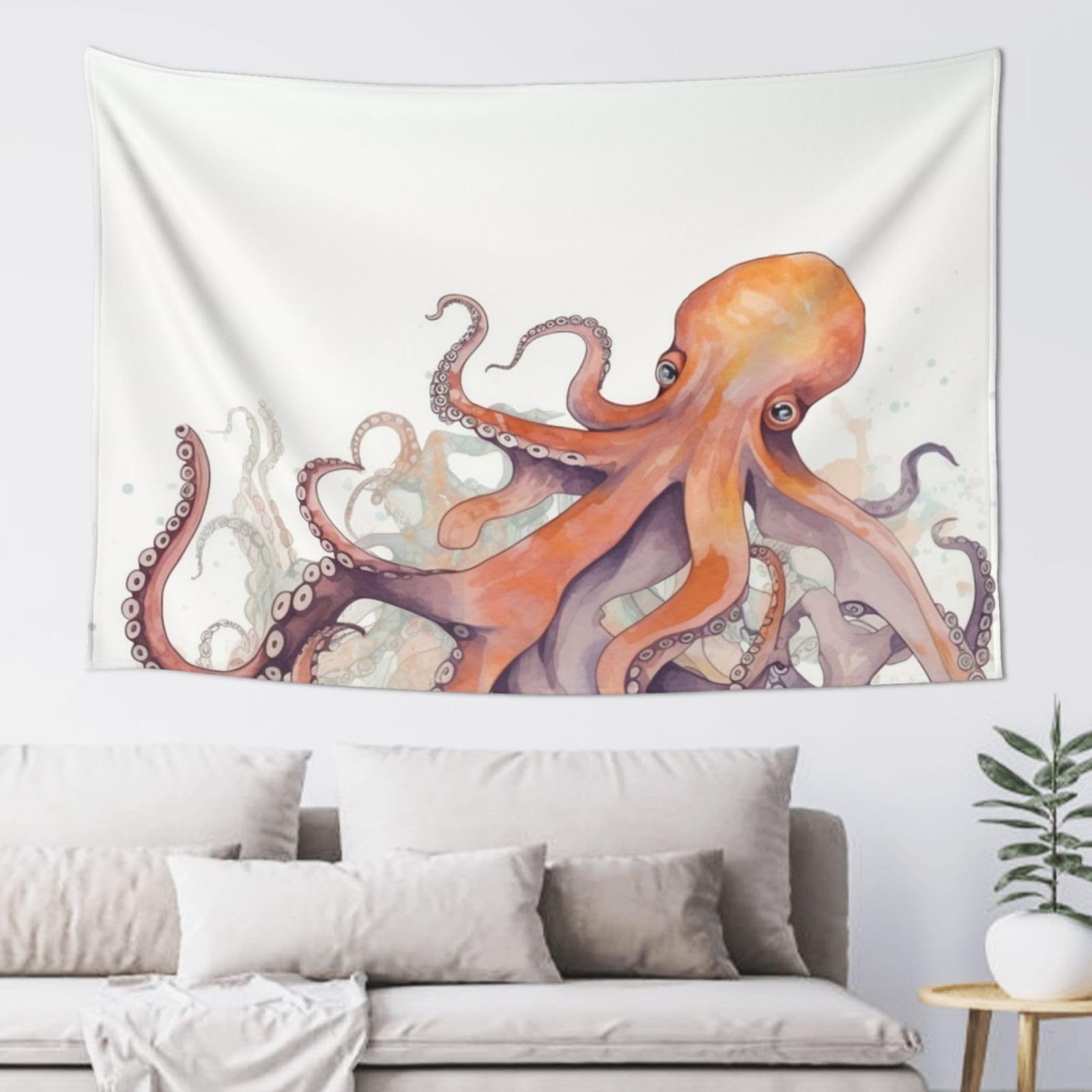 Fodpand Black Octopus Tentacles Tapestry Dorm Decor, Party Backdrop Aesthetic Tapestries Wall Hanging Banner For Bedroom, Modern Wall Art Poster Blanket, Home Decor Wall Tapestry 60"X40"