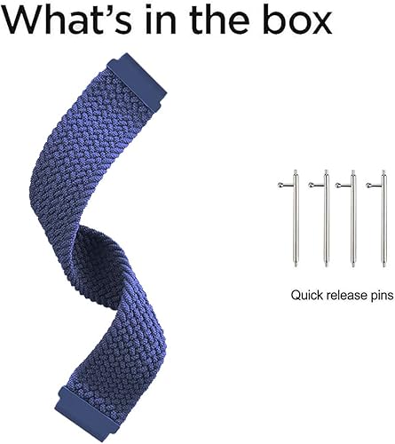 Miniatura 4 de Correa trenzada compatible con Samsung Galaxy Watch3 de 1.772 pulgadas, correa de repuesto elástica tejida compatible con Gear S3 FrontierGear S3