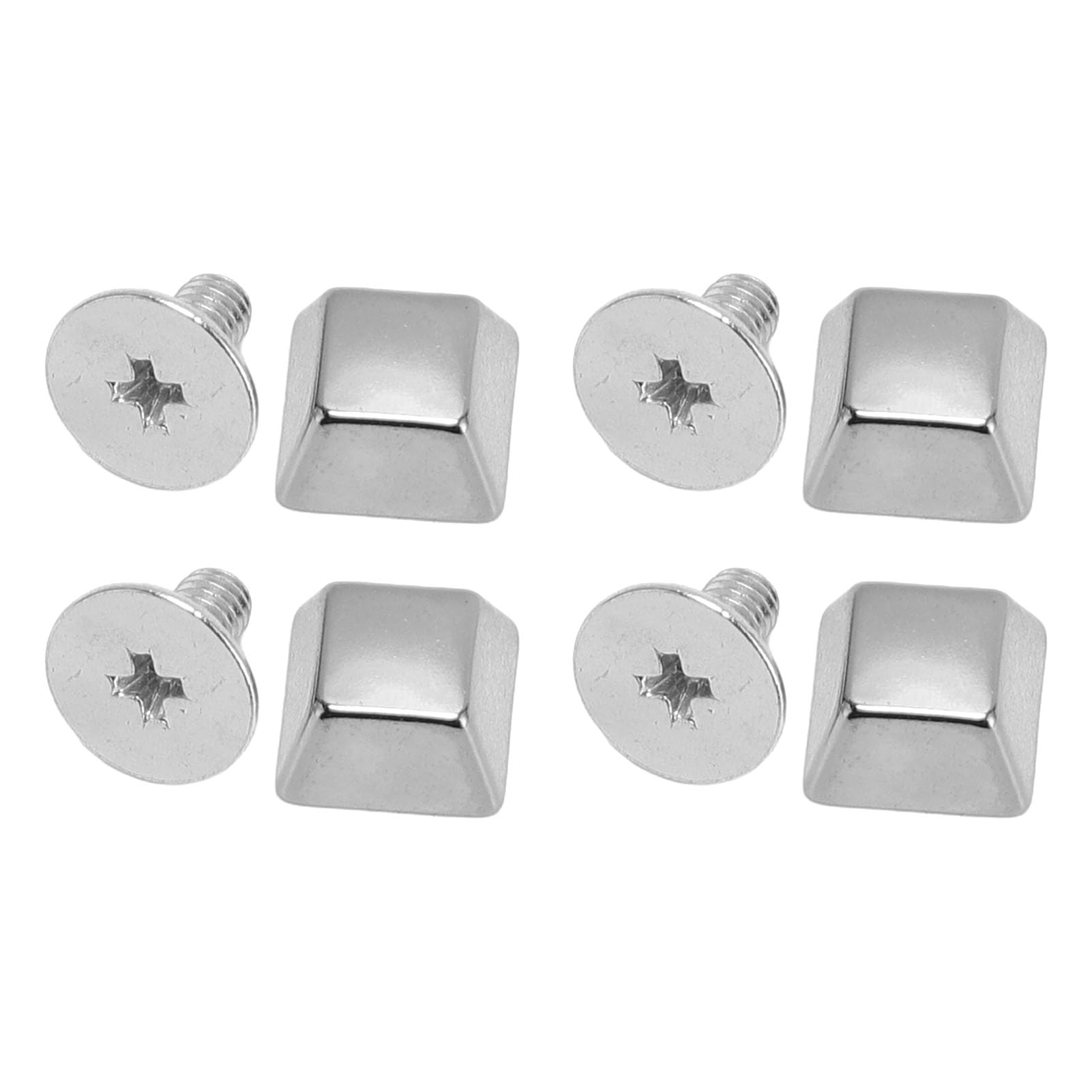 Kit de remaches para cuero, Kit de tornillos y remaches trapezoidales, 30 juegos aleación zinc multicolor for bolsos, ropa, zapatos(Silver)