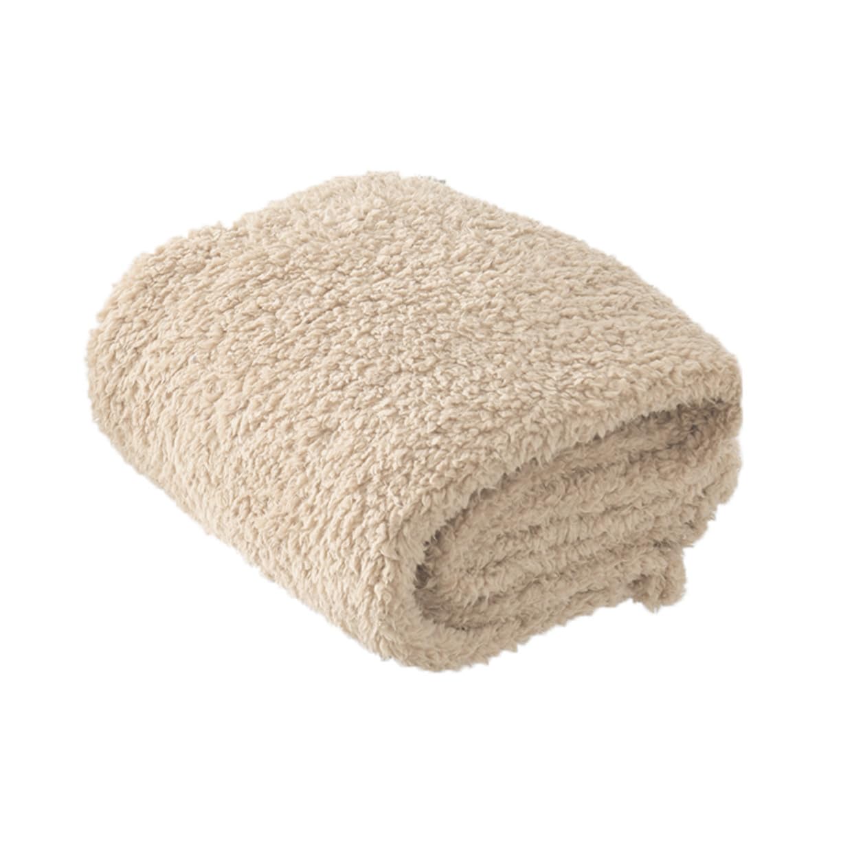 Plüsch Haustierkissen für Katze und Hund, Schlafmatte, Größe L, Beige
