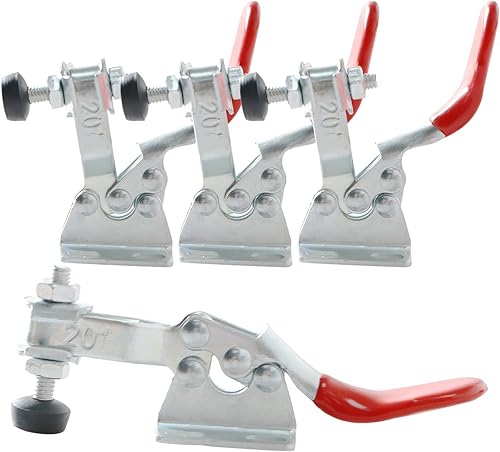 Miniatura 7 de Ohamtes 4 piezas de acero al carbono tipo 201B, 220.5 lbs 220 libras fuerza de sujeción, herramienta de sujeción rápida, abrazadera de bloqueo de