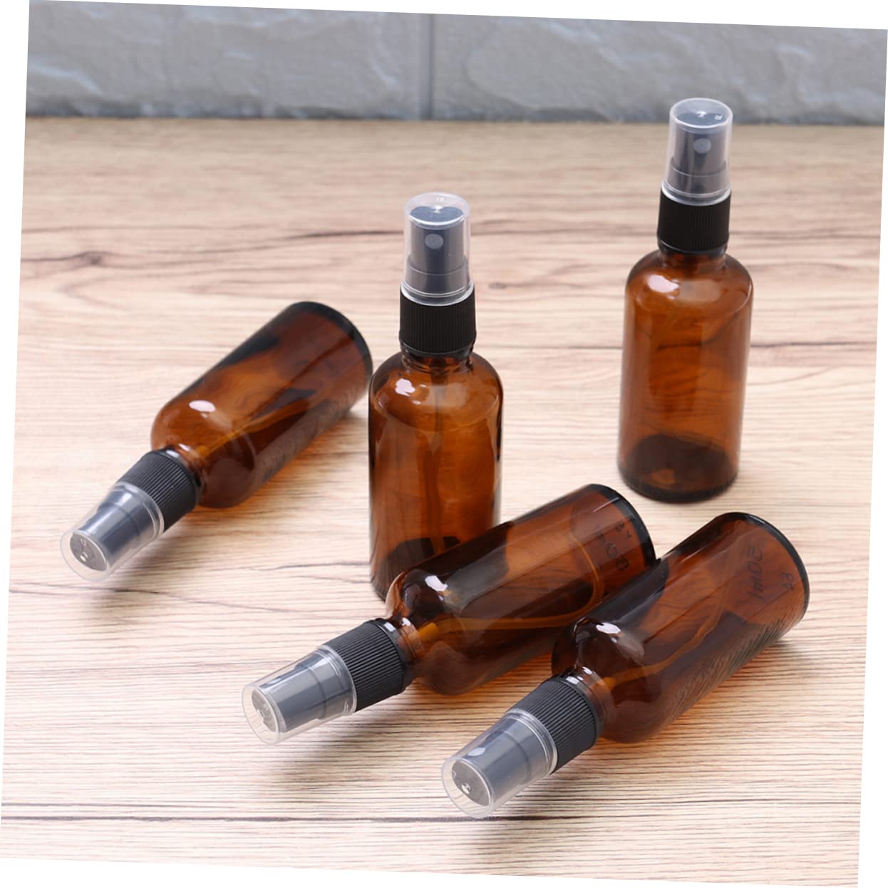 FOMIYES 20pezzi Flacone Spray Vuoto Vetro Marrone Flacone Cosmetico da Viaggio Portatile per Profumi Oli Essenziali e Altri Articoli